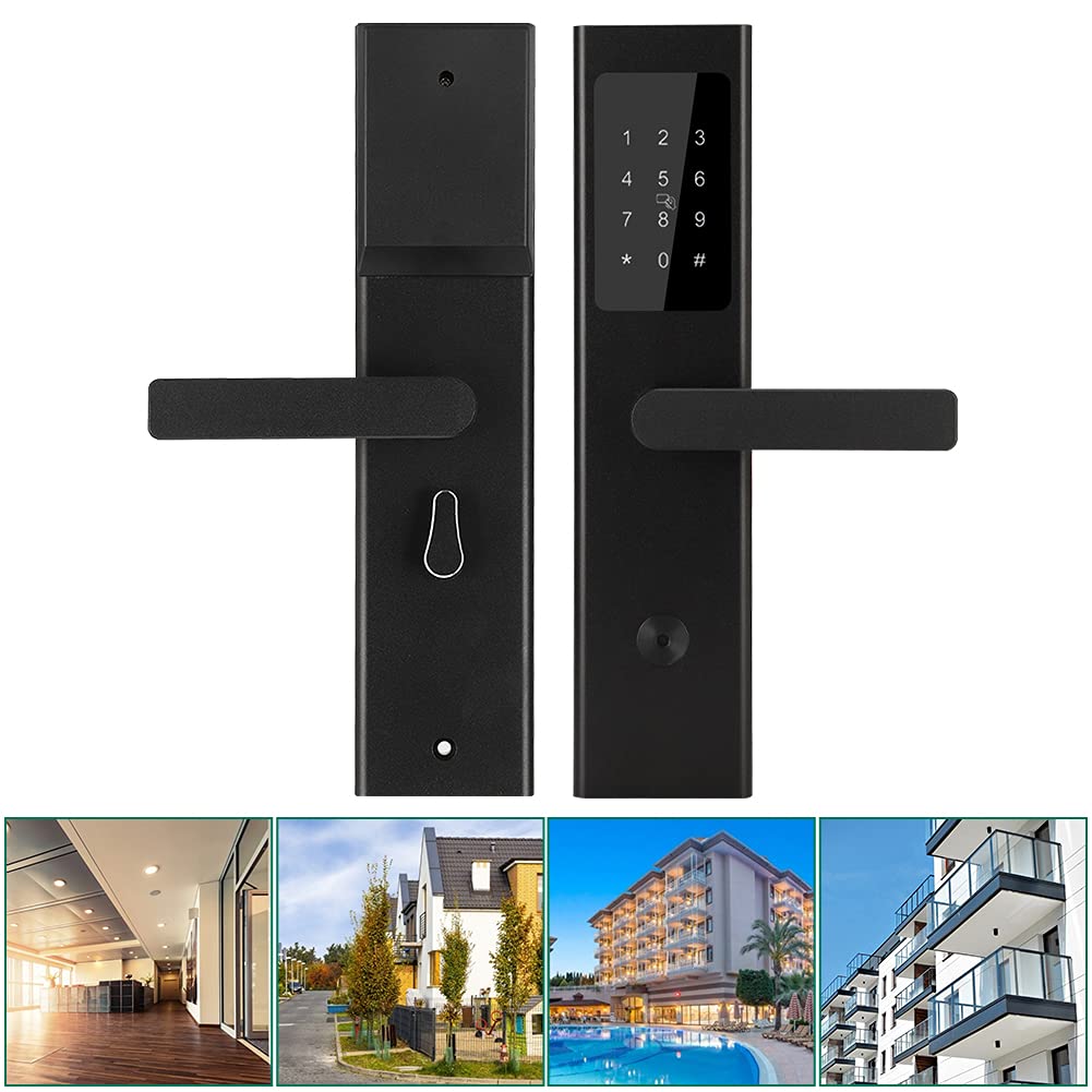 Ultracienka inteligentna blokada Bluetooth, bezpieczny dostęp do kart/hasła do domu, hotelu, mieszkania, czarny