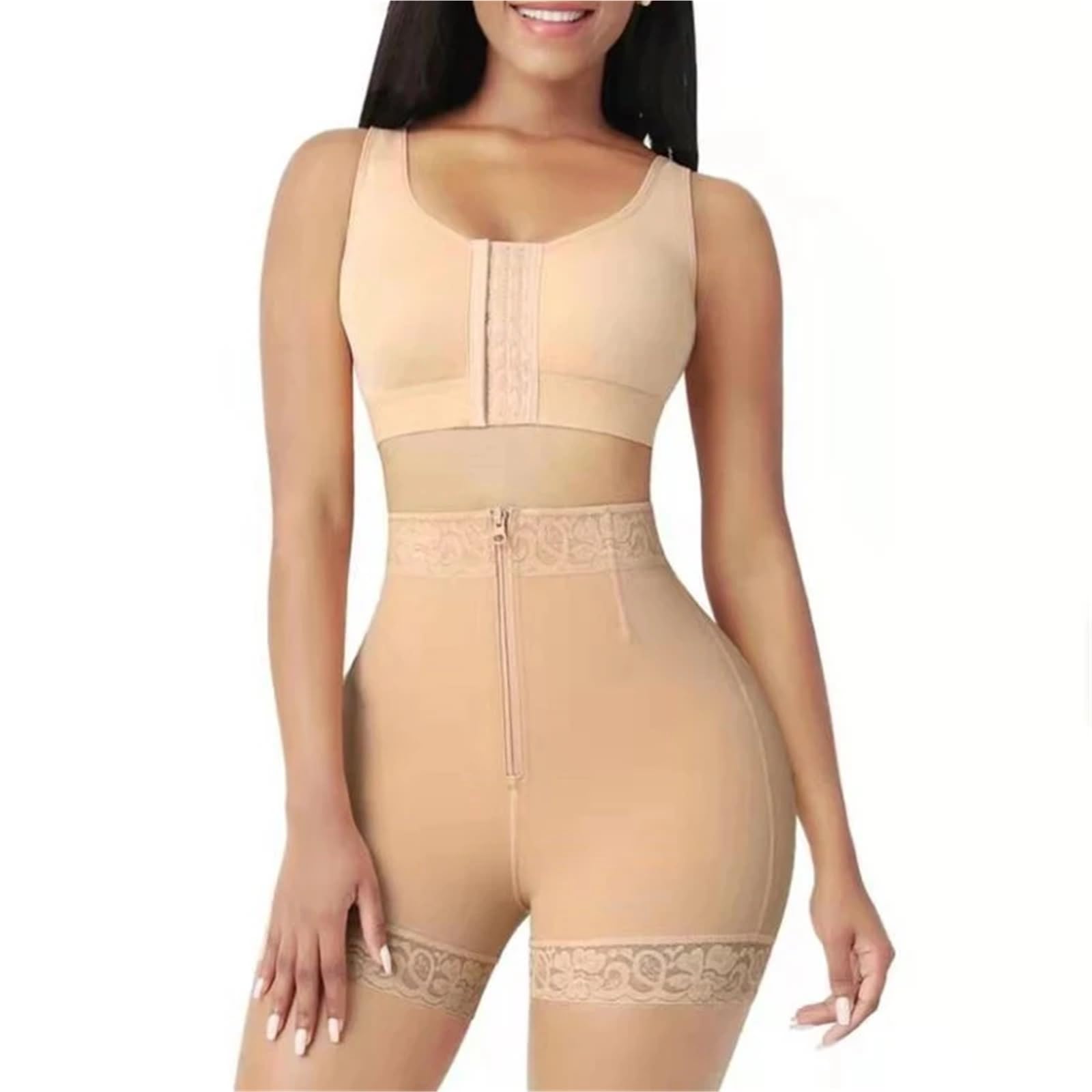 Braga Faja sin Costuras Faja Moldeadora de Cintura, Levantador glúteos, corsé, Bragas Alta, Ropa Interior, Control Abdomen, realce Caderas(Nude,One Size_XS)