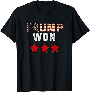 Trump Won shirt Support trump Republican USA flag vintage T-Shirt for Women Men