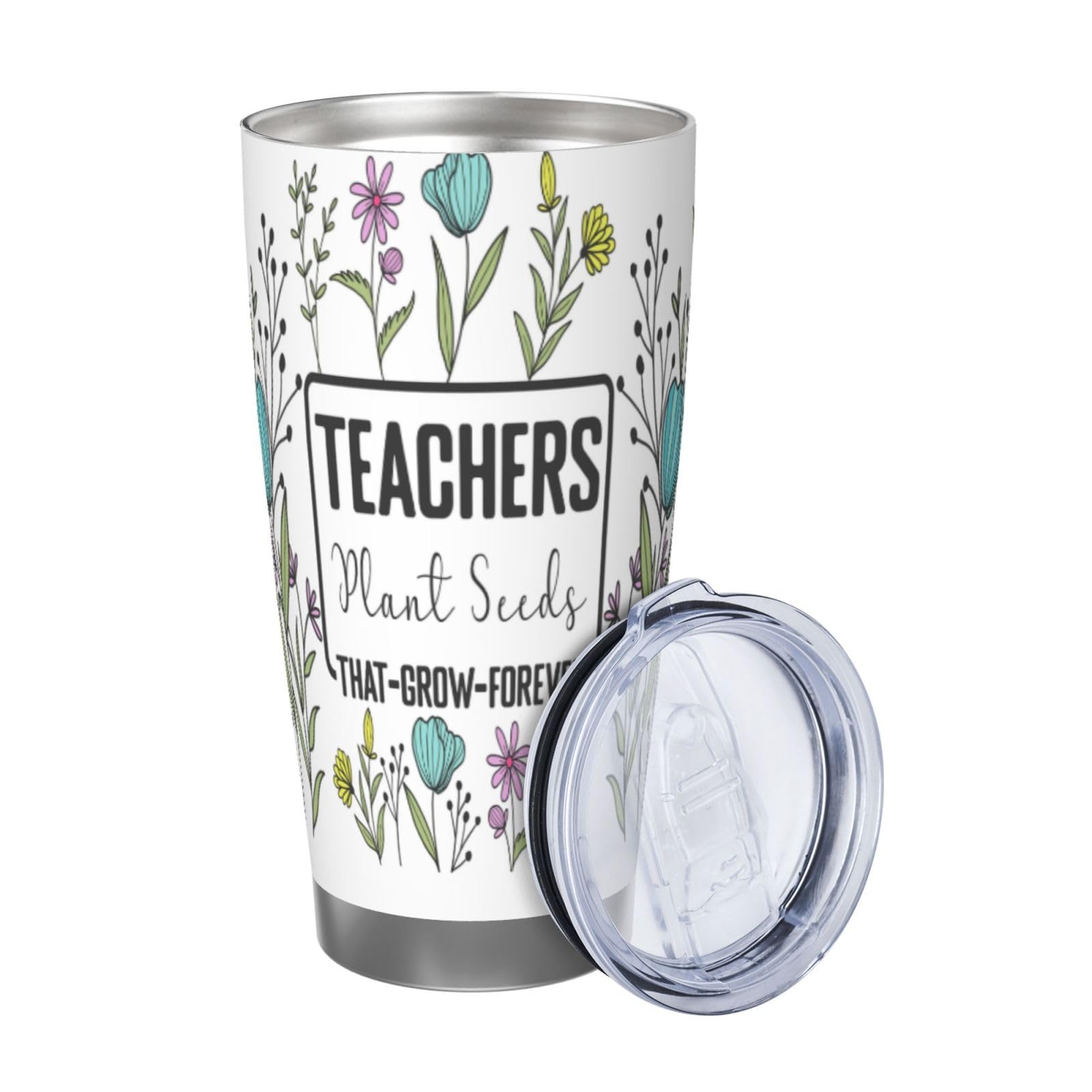 Tazza da caffè con scritta "Best Teacher Ever Travel", in acciaio inox, regalo di apprezzamento per il giorno della laurea, per il rientro a scuola, 590 ml