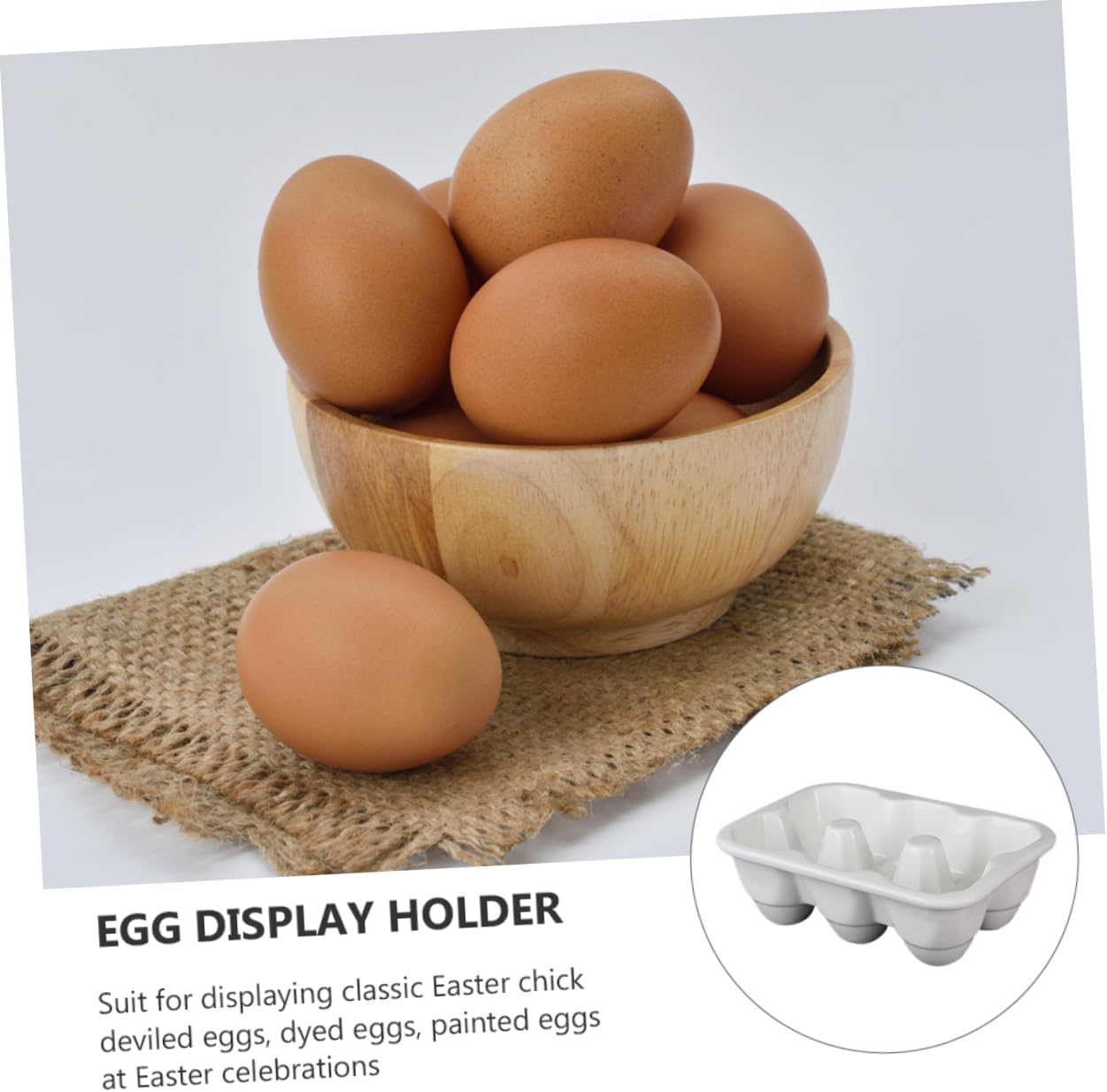 6grids Refrigerator Holder Porcelain Container for Safe Storage for Easter Display Easy to Clean Design for Kitchen Organization