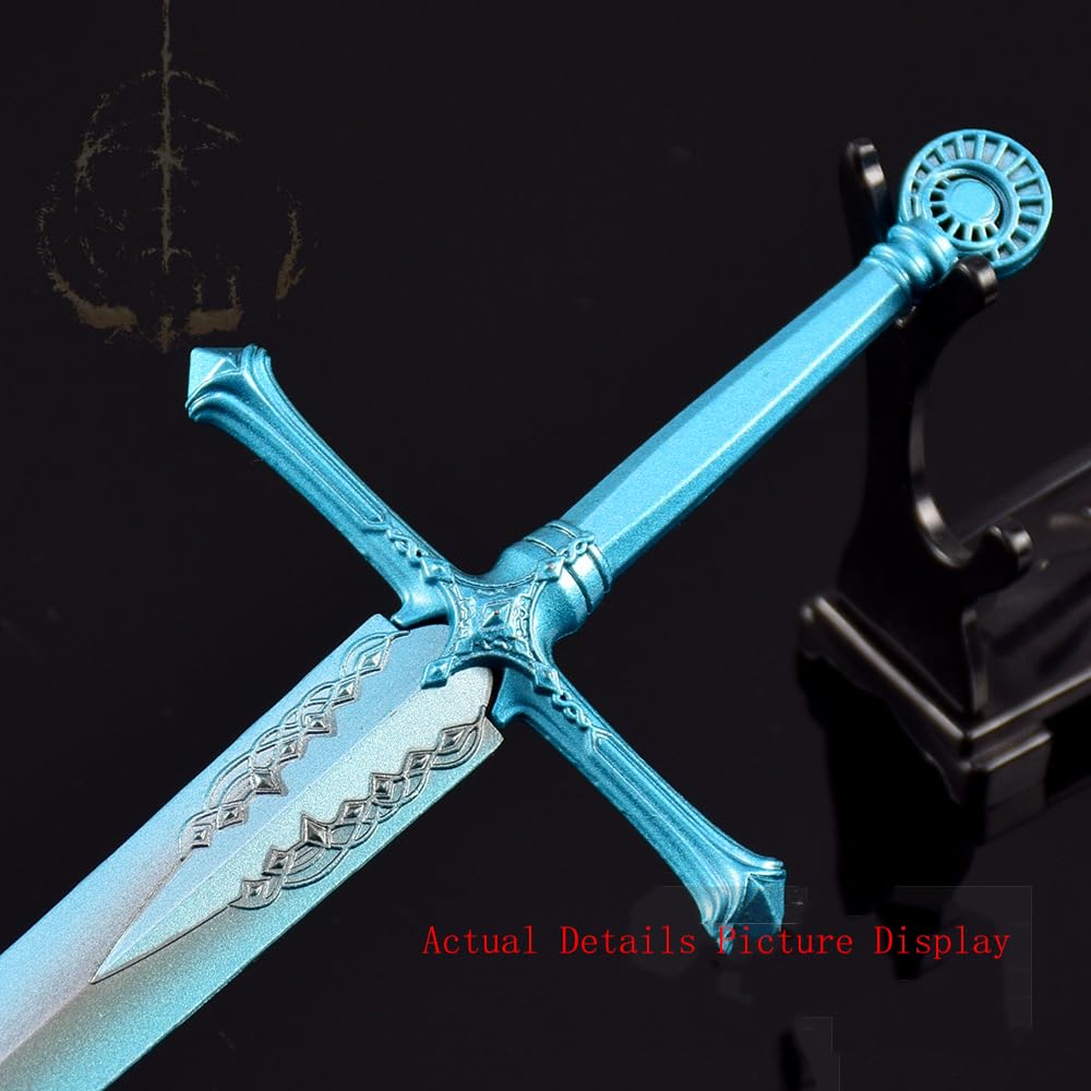 Regalos para los Amantes de los Videojuegos, Modelo de Espada del Caballero cariano Coleccionable Elden Ring - Accesorios Juego Metal 30 cm