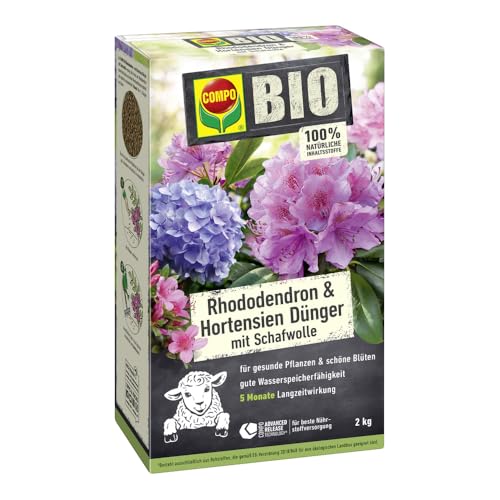 COMPO BIO Rhododendron- und Hortensien Langzeit-Dünger mit Schafwolle COMPO BIO Rhododendron- und Hortensien Langzeit-Dünger mit Schafwolle 2 kg