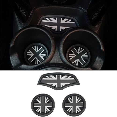 Miniatura 2 de Mini F55 F56 - Portavasos para automóvil, juego de 3 posavasos antideslizantes, caja de almacenamiento de silicona a prueba de golpes para Mini