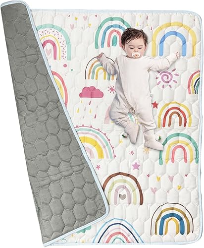 TSAYAWA Tapete de juego para bebé para piso, tapete de juego de 50 x 50 pulgadas para bebés y niños pequeños, tapete de juego grueso acolchado para