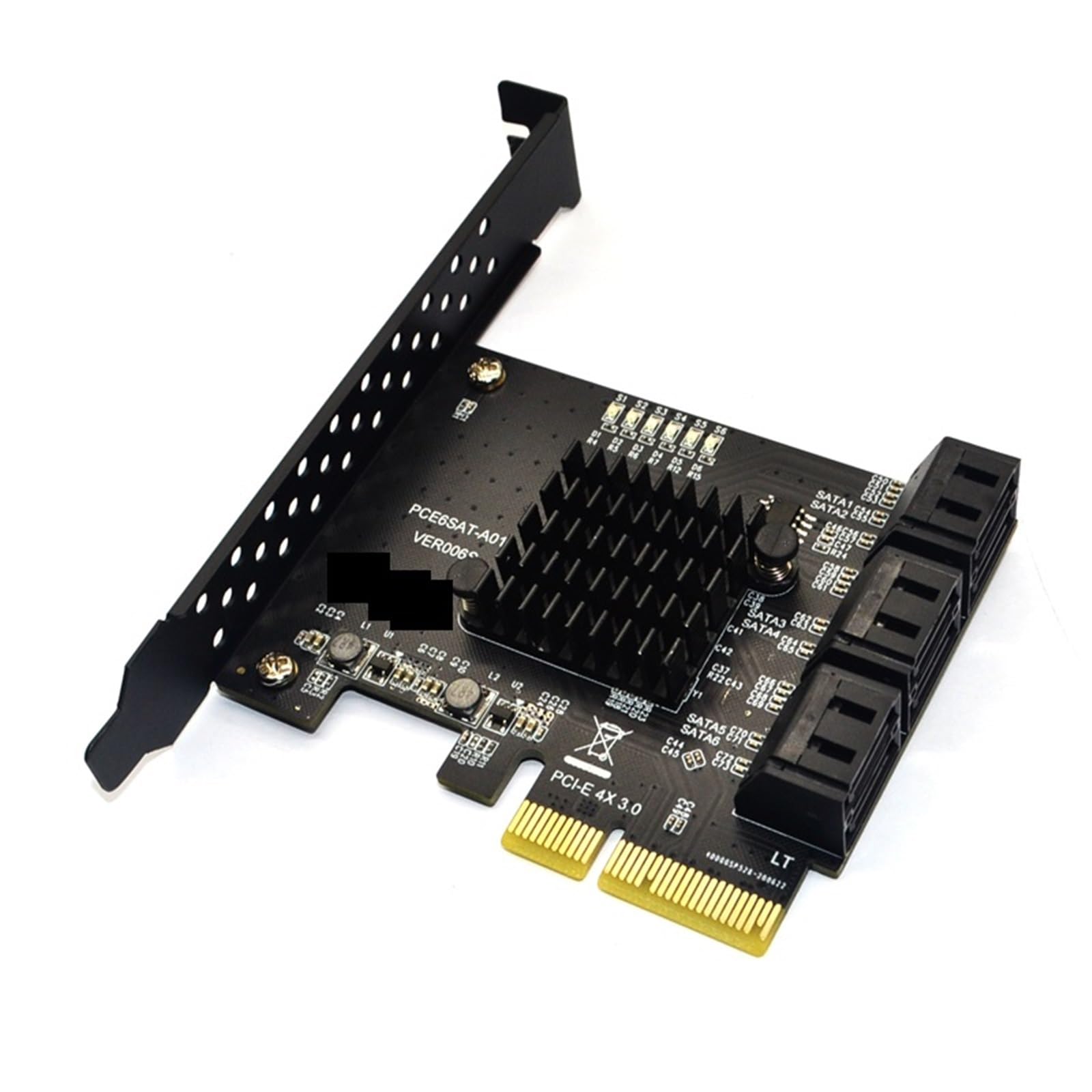 SATA3.0 PCIe Controller PCI-e Adattatore PCI e for HDD ASMedia ASM1166 Scheda di espansione 6 porte da 3.0 a PCI Express x4