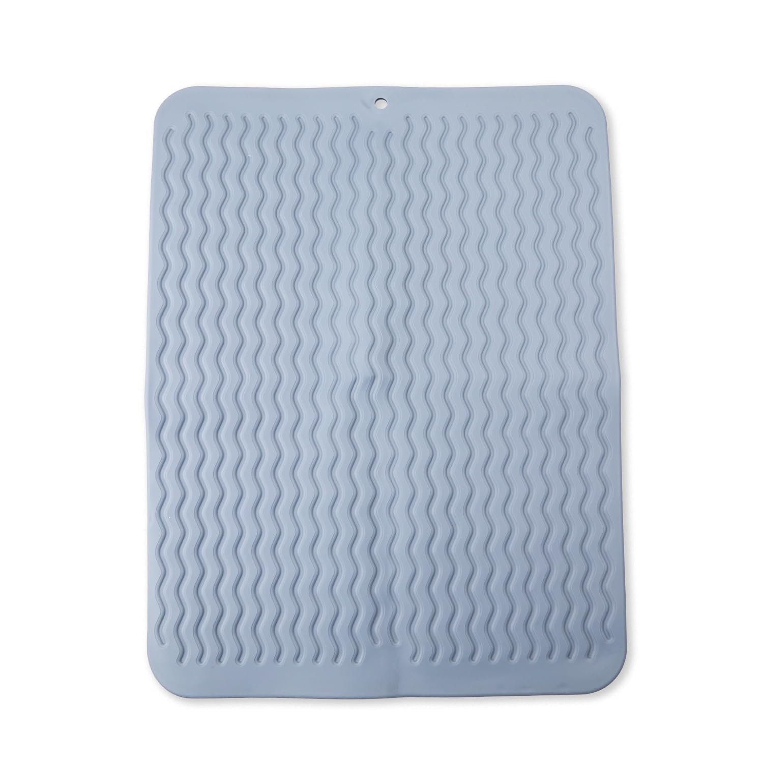 Bojueshaw Blue Silicone Dish Drying Mat,Large Kitchen Draining Board,Heat Resistant,Non-Slip Counter Protector For Dishes,Pans & Appliances(Blue)