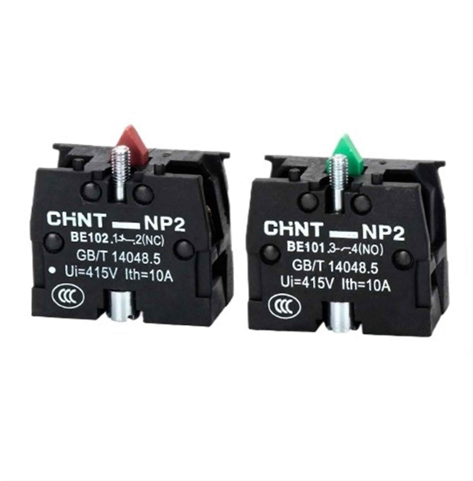 Contact NP2-BE101 normalement ouvert pour interrupteur à bouton-poussoir 10A