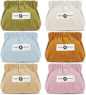 Saco de armazenamento de veludo, mini bolsa de maquilhagem, organizador de veludo elástico portátil de viagem, organizador de gravatas elásticas de veludo, #Branco+azul+verde+rosa+café+damasco