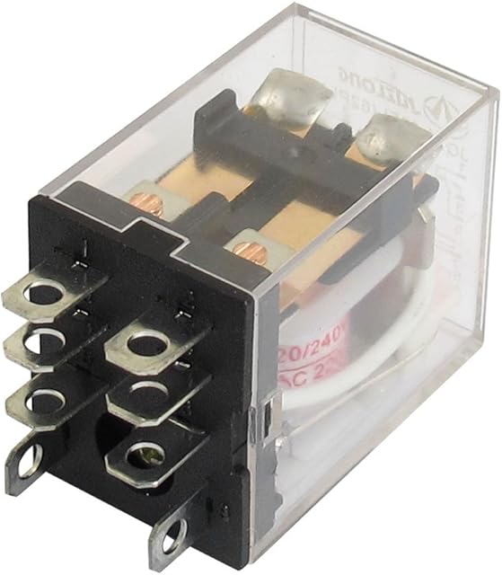 sourcing map AC 220V/240V Coil 8 Pin DPDT Power Electromagnetic Relay