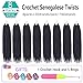 Senegalese Twist Crochet Hair, 8 Packs 18 Inch Small Senegalese Crochet Twist Hair, Synthetic Crochet Braids, Pre Looped Mini Twist Crotchet Hair For Black Women,Low Temperature Hair(18“, 1B#)