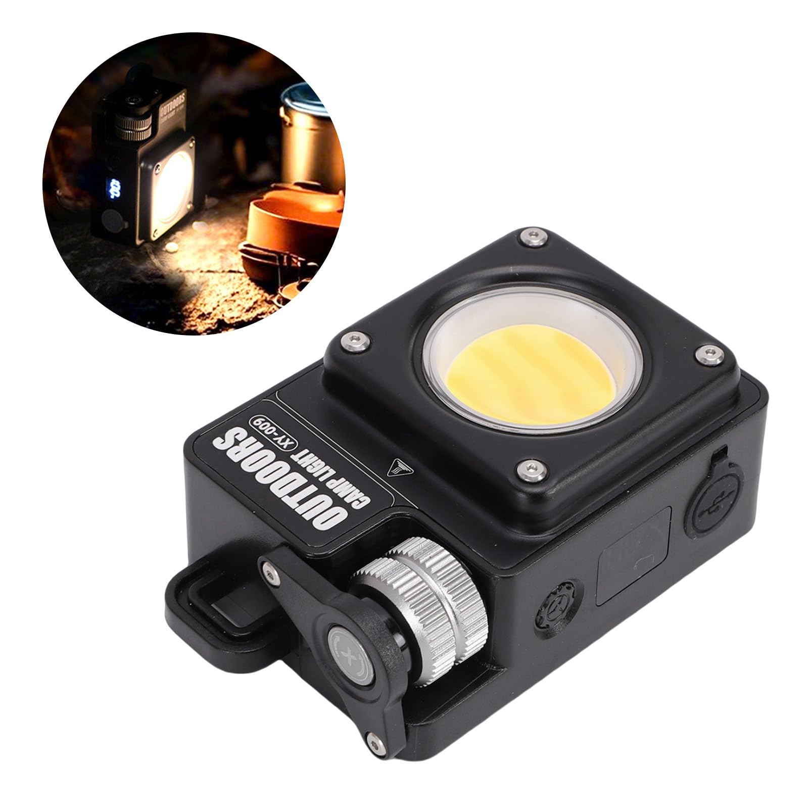 RiToEasysports Campingleuchte, Tragbare LED-Zeltlampe, 3500 Lm mit 5 Beleuchtungsmodi für Wandern und Notfall (BLACK)