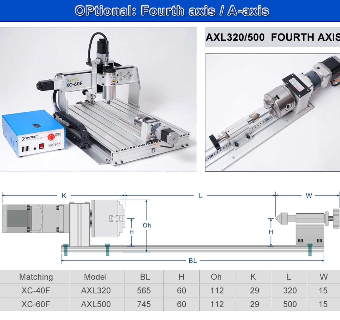 High precise Three Axis 6040 XC60F cnc router with 1500W spindle