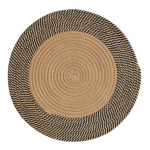 Tapete Redondo Poowe 81 cm Algodón Hecho a Mano miniatura 3