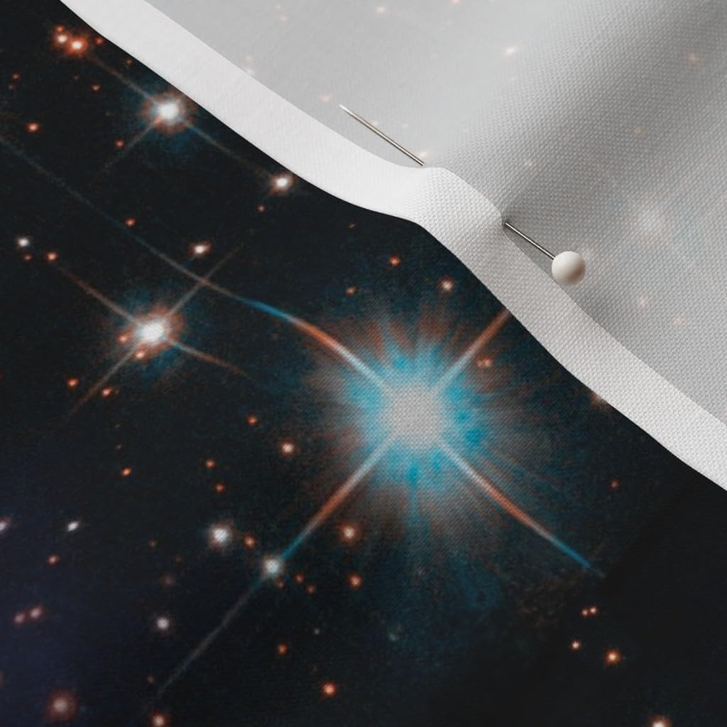 Spoonflower Fabric - Galaxy Space Universe Stars Sky Printed on Petal Signature Cotton Fabric Fat Quarter - Sewing Quilting Apparel Crafts Decor