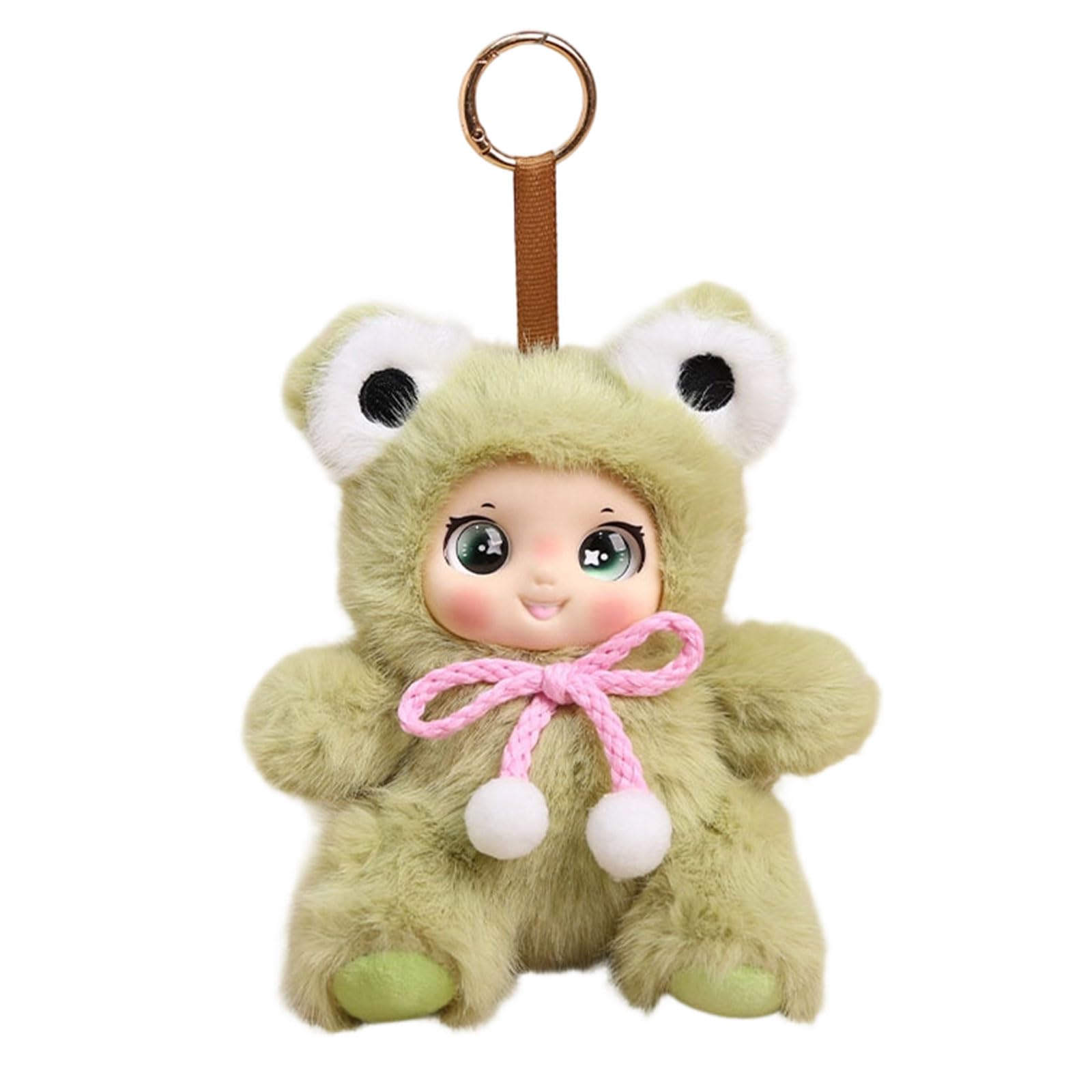 Baodss Soft Plush Sitting Doll Keychain With Silicone PP Cotton Filling For Bags And Backpacks 16cm Lovely Decoration