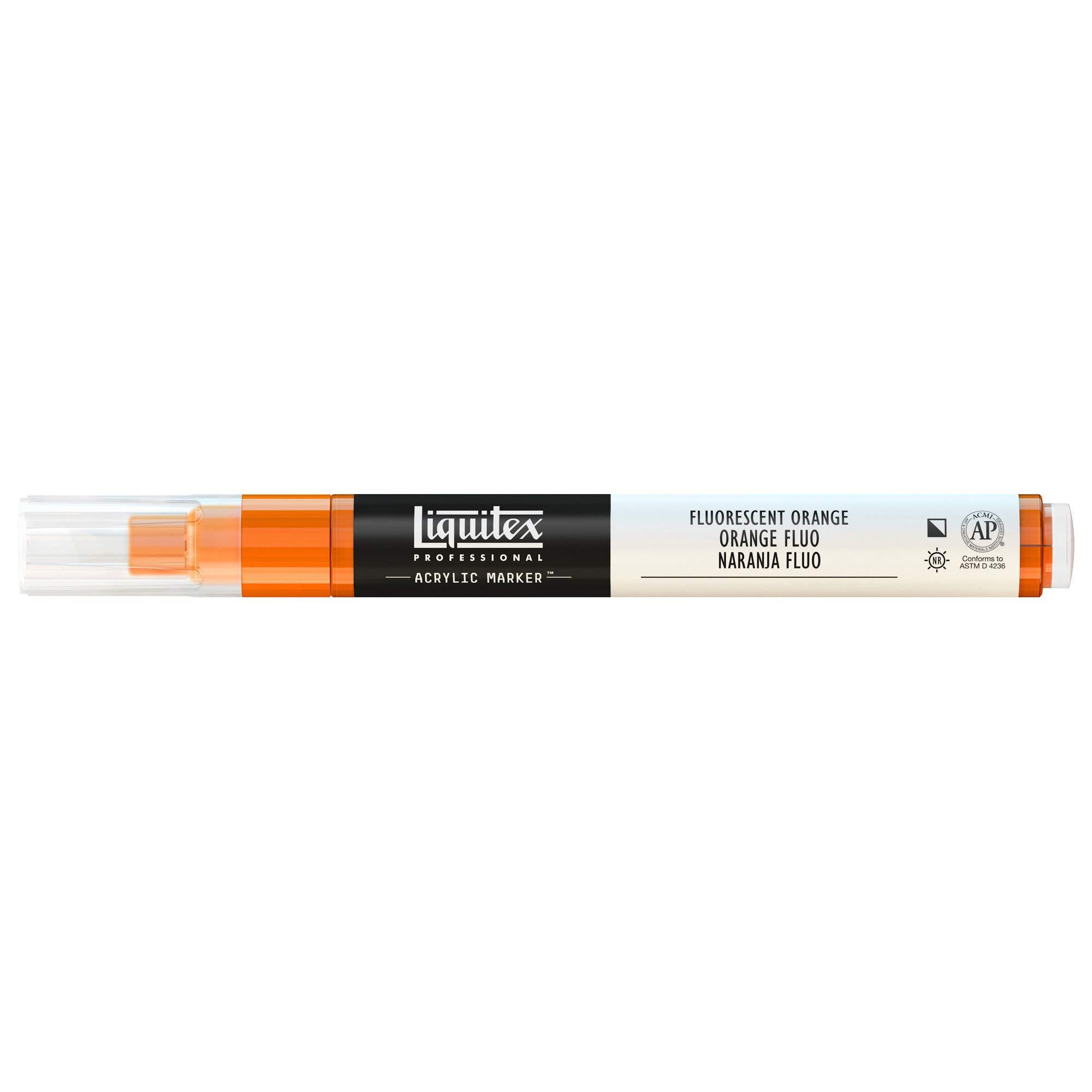 Liquitex 2 - 4 mm Fine Nib Paint Marker - Fluorescent Orange
