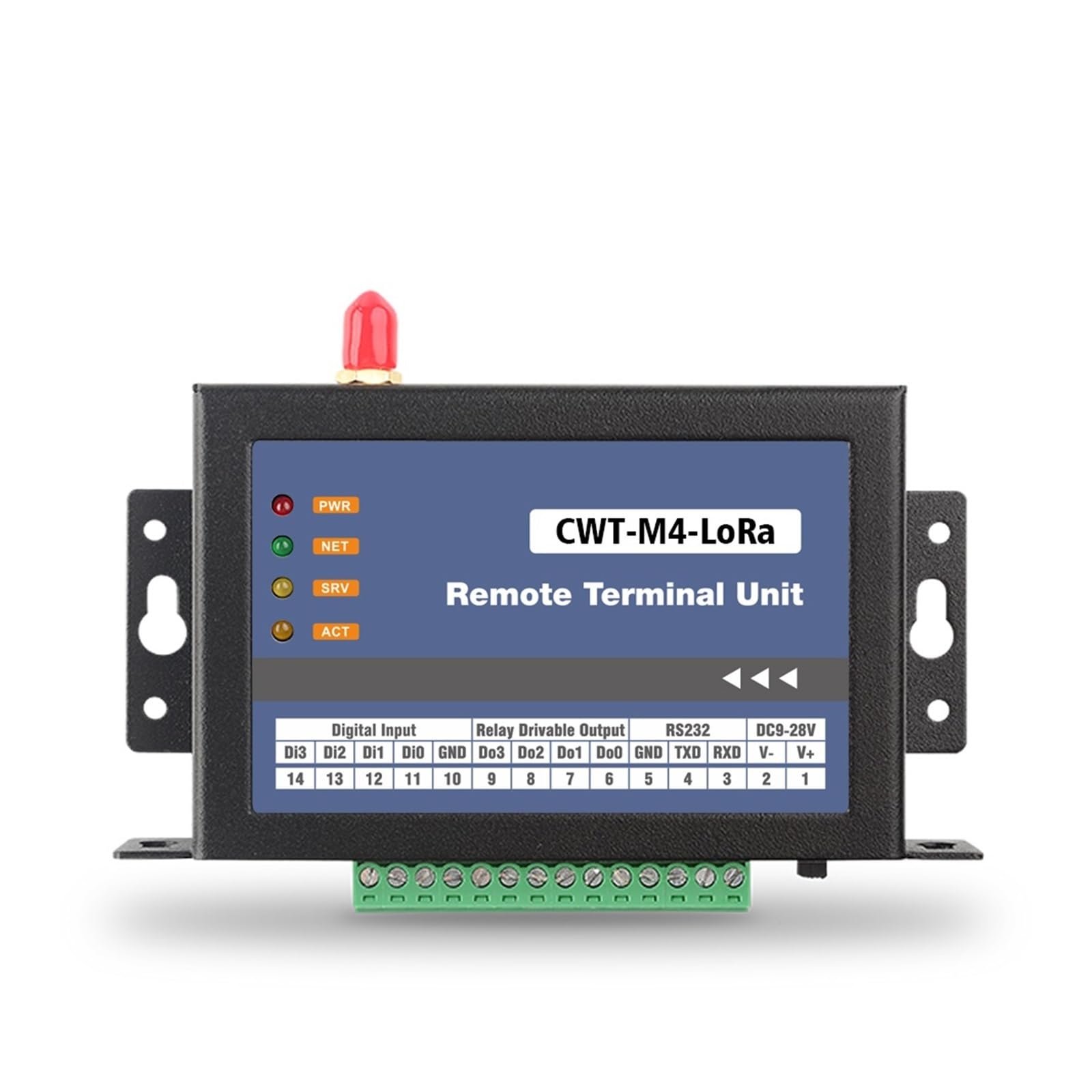 Módulo Modbus IO inalámbrico CWT-M4-LoRa con 4 entradas y 4 salidas digitales