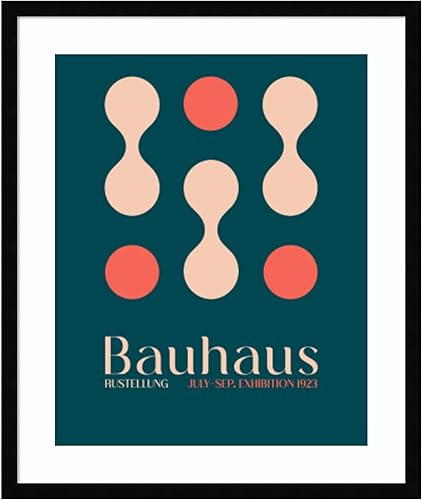 Miniatura 16 de Amanti Art Framed Wall Art Print 21x17 Bauhaus Blue Clubs by Emel Tunaboylu, Abstract Wall Art, Mid Century Modern Decor, Small Poster Painting