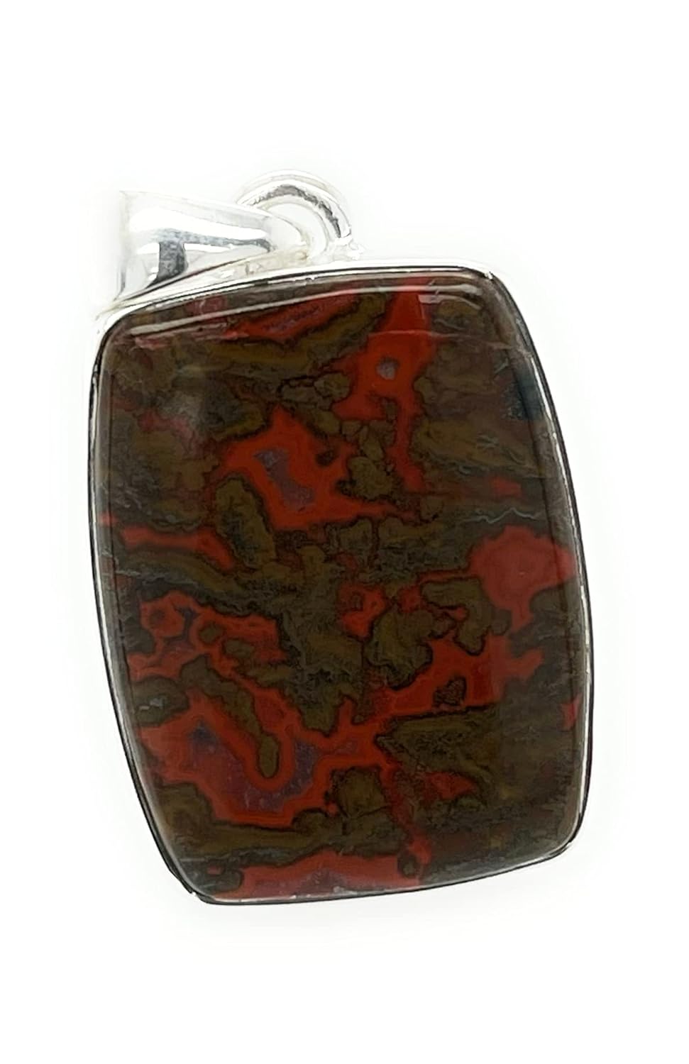 Dragon Blood Jasper Silver Pendant - Image 8