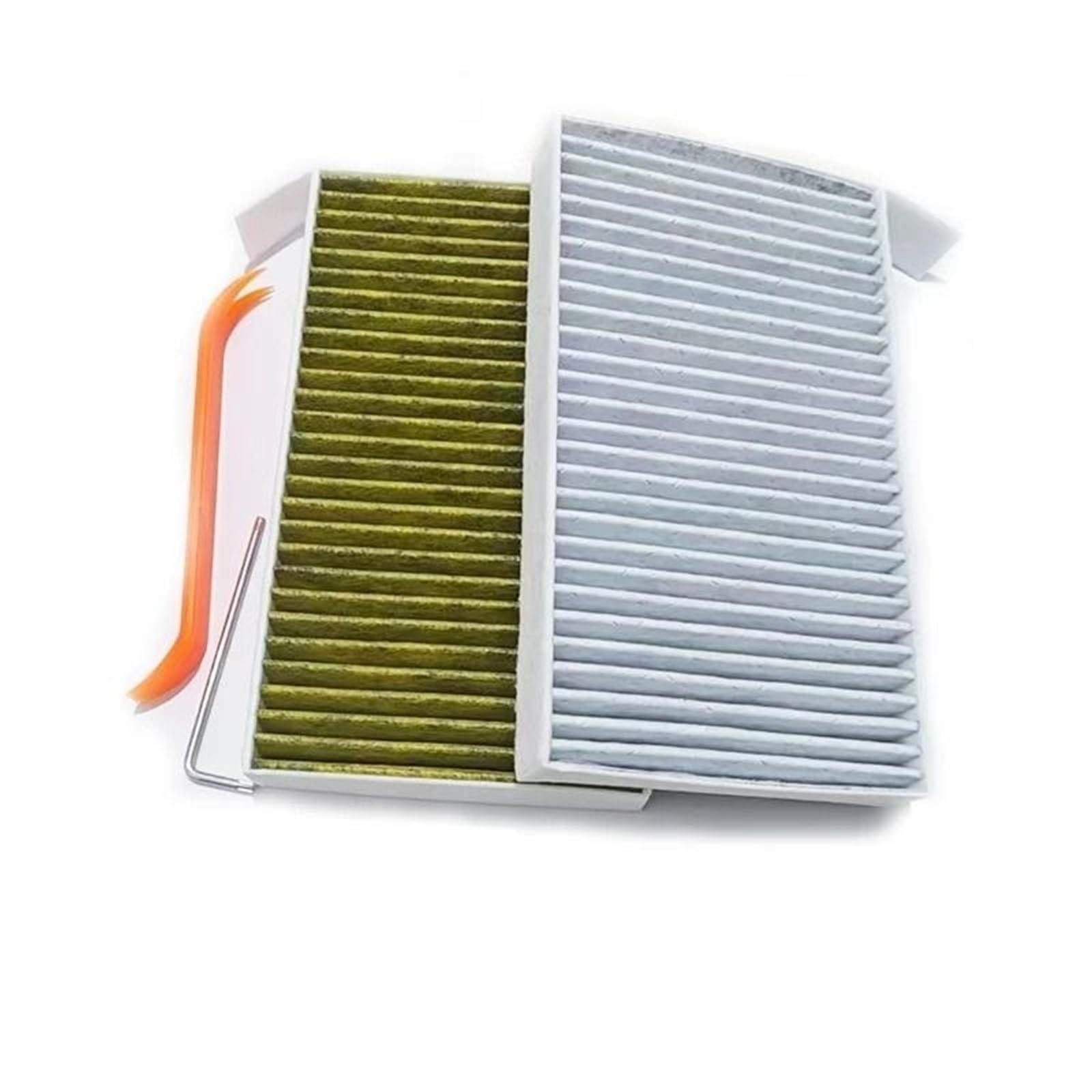 LUTFI Voiture Élément Filtre Filtre À Air en Carbone pour Cabine De Climatisation pour Modèle 3 Y Outil Assorti, 2 Pièces, 1107681-00-A