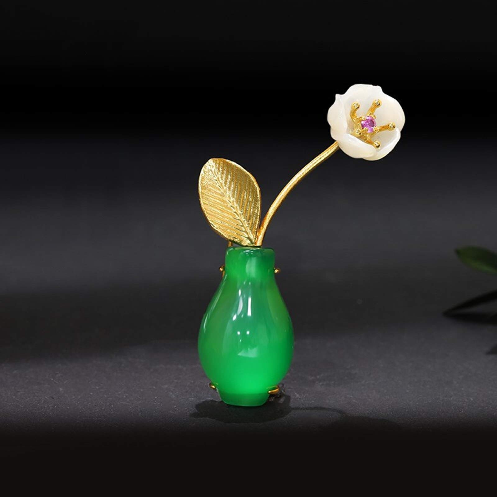 Kobiety Broszka Przypinki Jade Butelka Broszki Retro Temperament Broszka Moda Biżuteria Płaszcz Akcesoria Elegancki styl - dla pań Festiwal Prezent Modne broszki