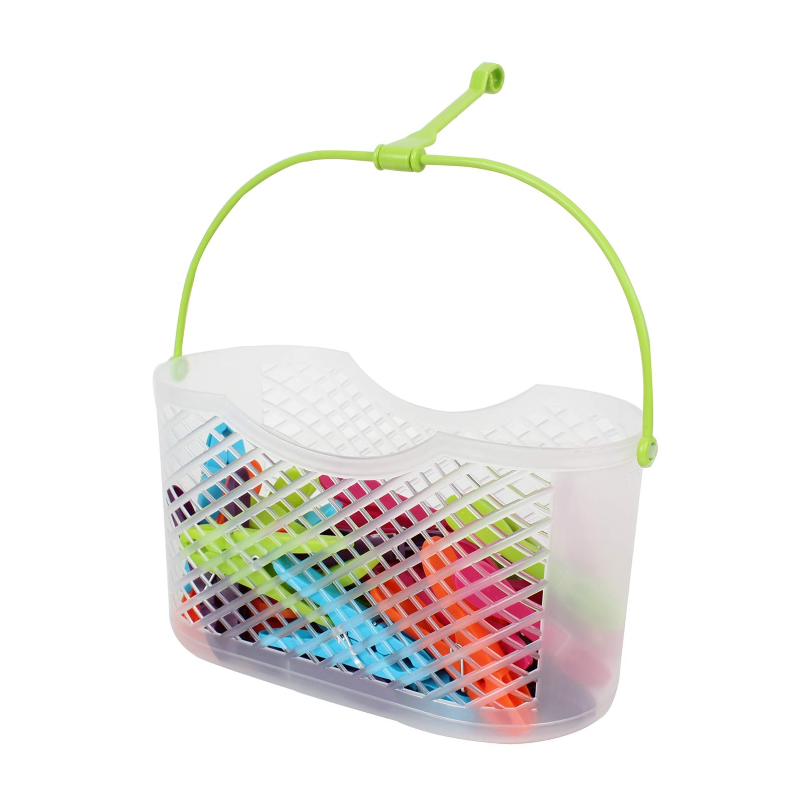 Tescoma CleanKit - Set Di 20 Mollette Per Stendere Il Bucato Con Cestino Appendibile, Multicolore - Foto 2