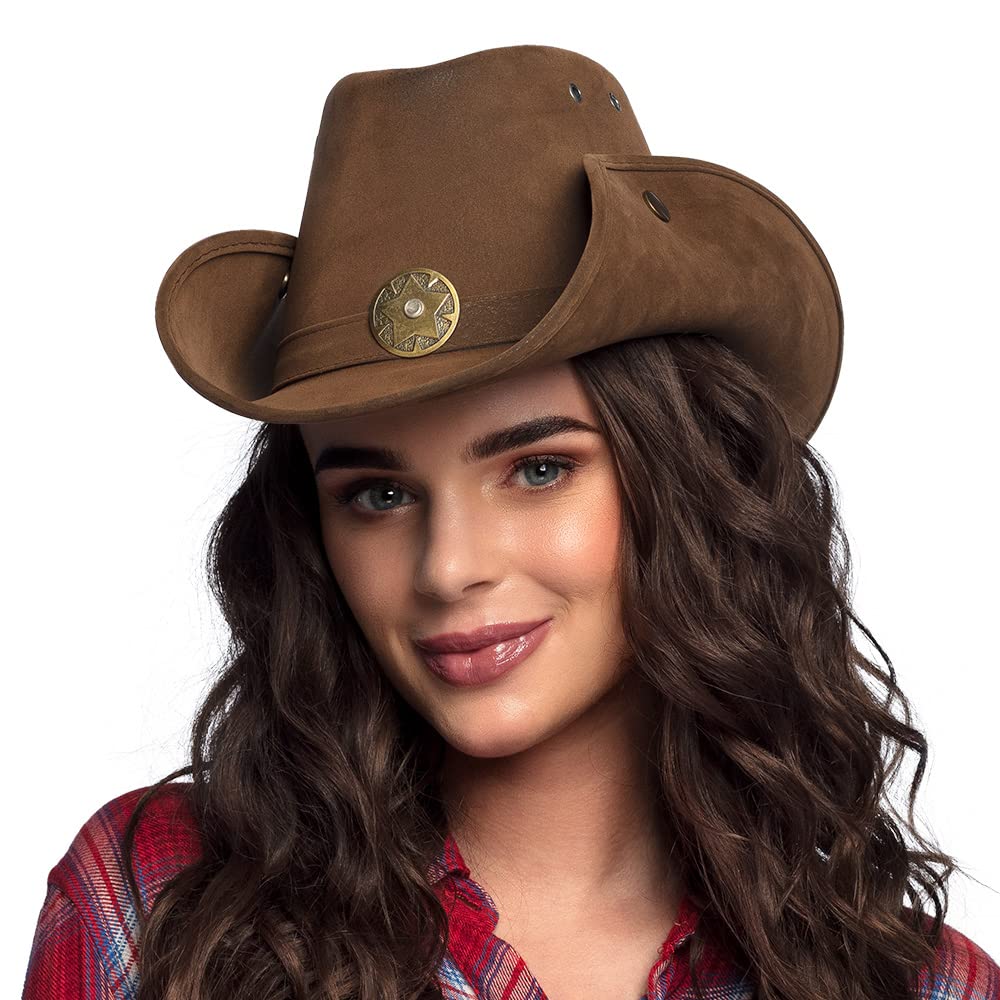 Boland Nevada 04352 Adult Hat Faux Leather One Size Brown - Image 2