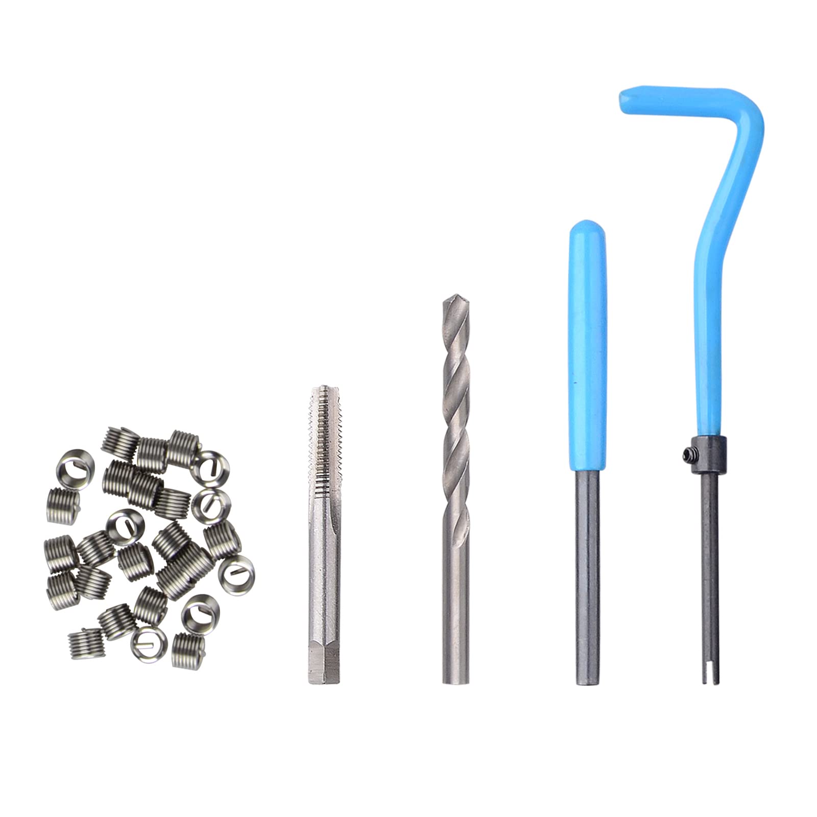 DAYUAN Kit di Riparazione Filettatura 151 Pezzi Manicotti elicoidali metrici M5 M6 M8 M10 M12 Acciaio Inox