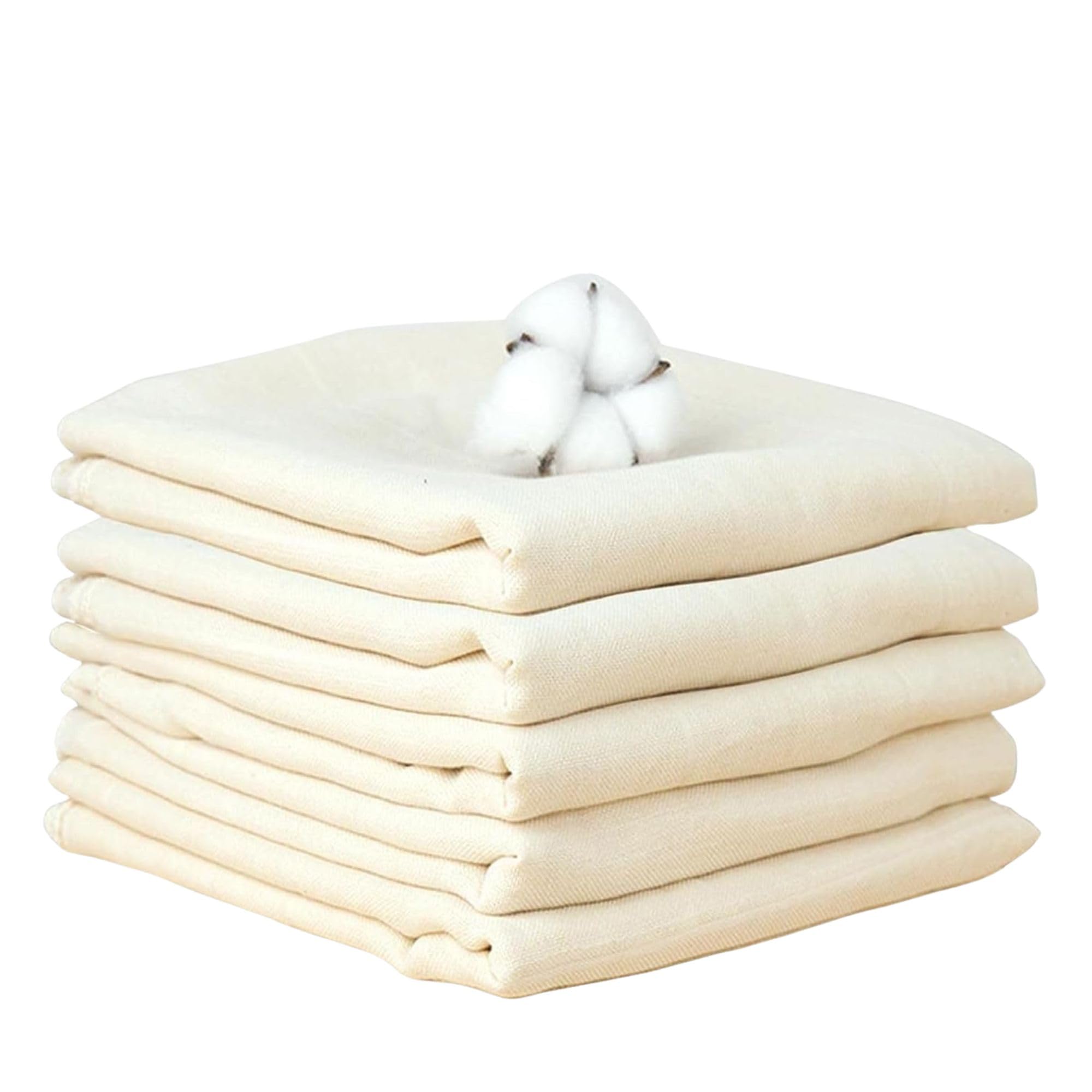 Gowloz 100% Unbleached Muslin Cheesecloth – Reusable Cotton Fabric for Straining Nut Milk, Cheese Making, Yogurt, Broths, Sauces & Baking (5 Meter, Beige)