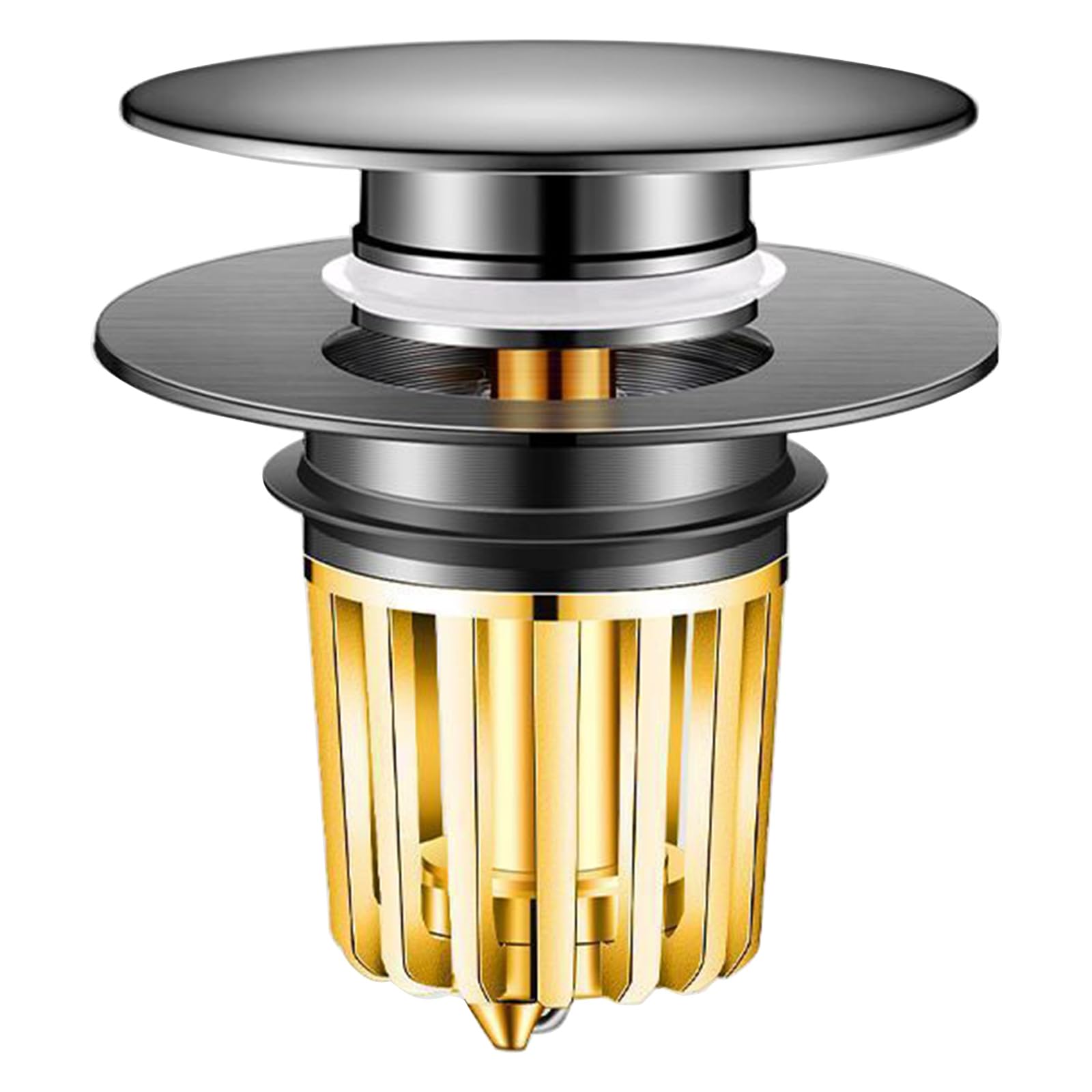 Anti Clogging Drain Filter Sink Plug Wash Basins Drain Stoppers Push Type Bounce Cores Sink Drains Strainer Enduring Copper Stoppers Bathroom Strainer