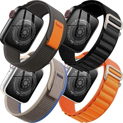CHEETAH Alpine Loop Flexible Compatible With Apple Watch Band Strap Lugs 49mm 45mm 44mm 42mm 41mm 40mm 38mm, Nylon Sport Solo Rugged Strap with G‑Hook for iWatch Ultra Series 8 7 6 5 4 3 2 1