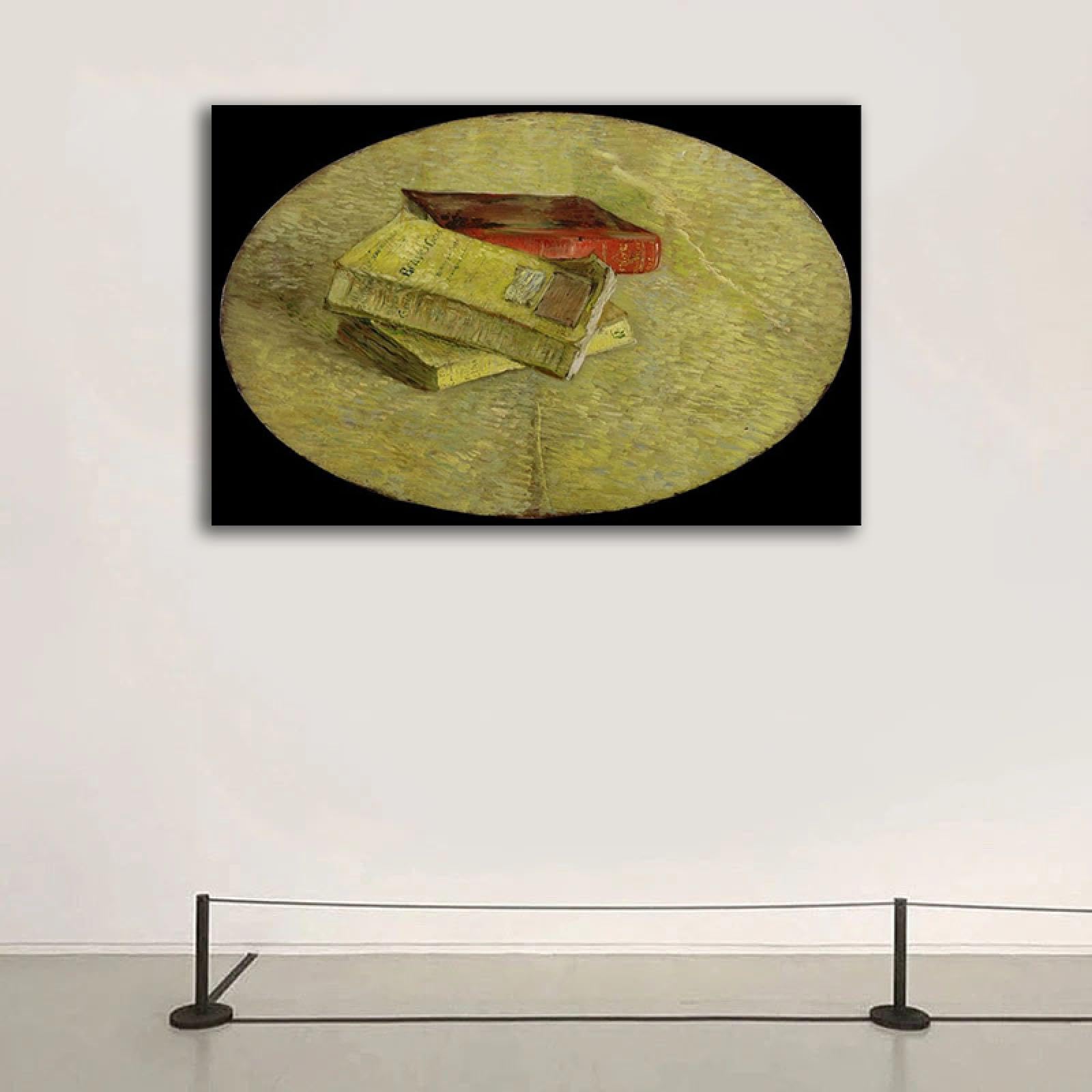 TNGHHSGA Tres libros de Van Gogh Pinturas famosas Impresión en lienzo Reproducciones de Cuadros de Van Gogh Arte de pared en lienzo 20x32cm enmarcado