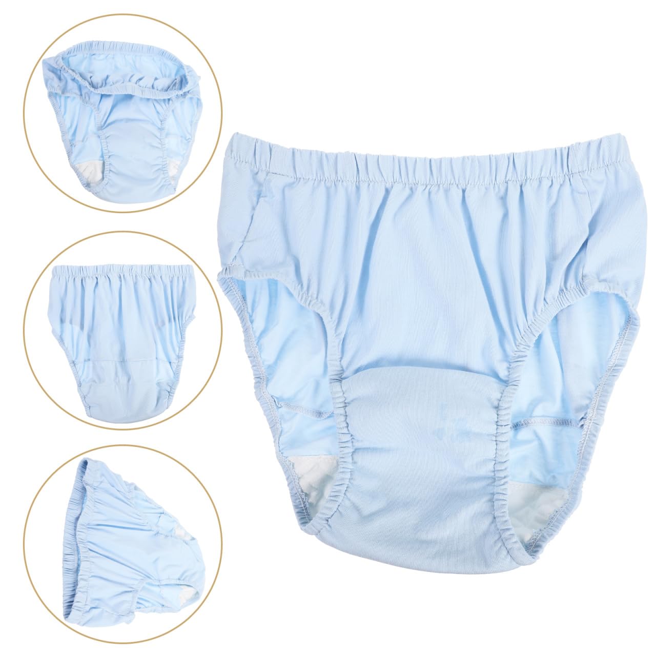 FOMIYES Pannolino adulto per pannolini per adulti Riutilizzabile: pantaloni per pannolini in stoffa lavabili elastici per adulti per mutande per incontinenza disabilità anziana blu