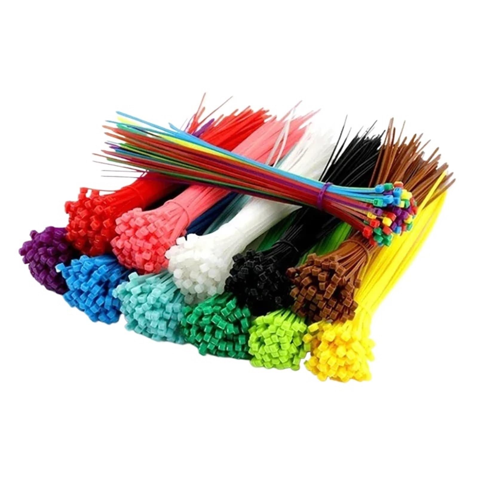 Yangshe Yellow 1000Pcs Multicolor Self Locking Nylon Cable Ties Wire Binding Wrap Straps