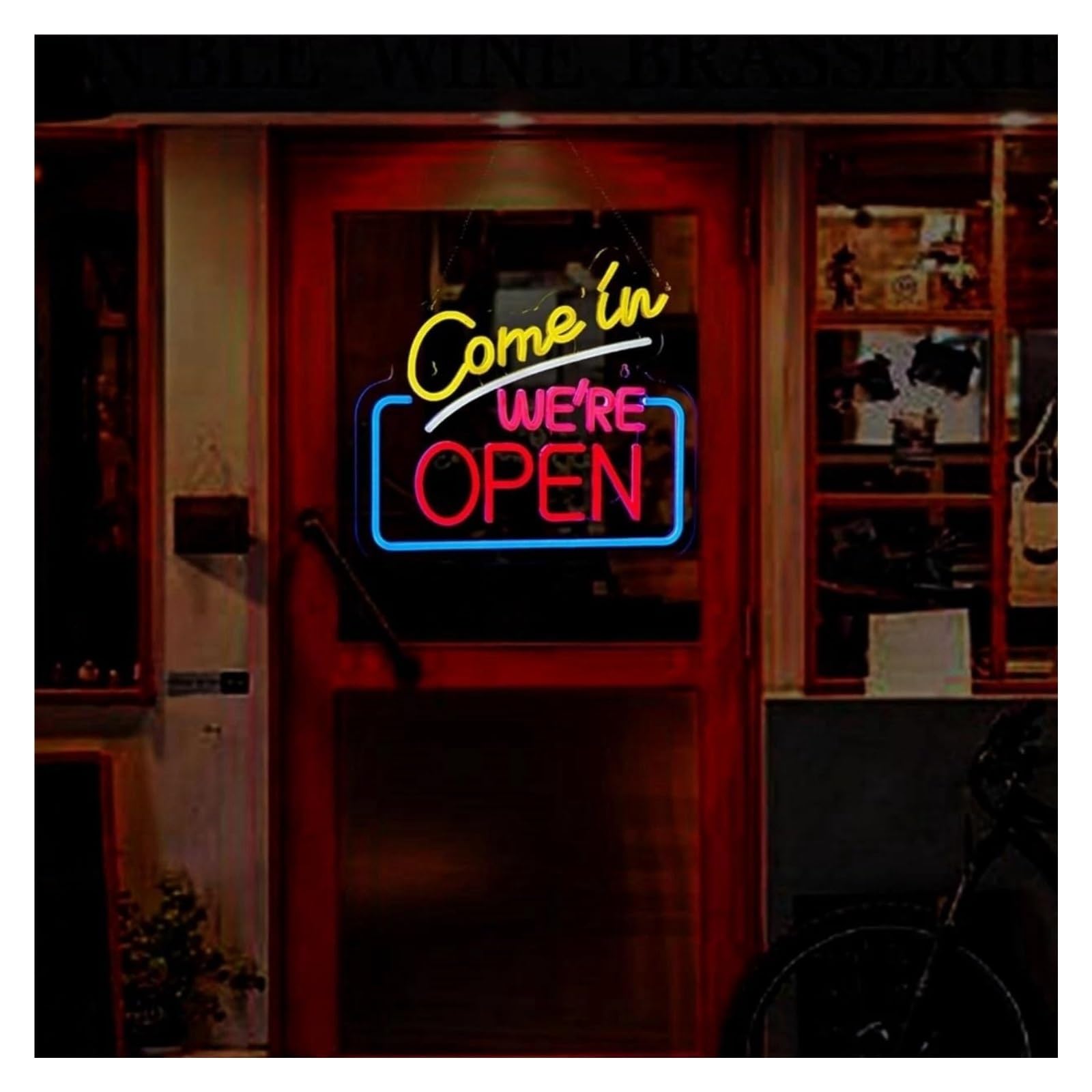 Affari per insegne al per neon per alimentazione per luminosità regolabile entra siamo aperti lettera per luci per neon