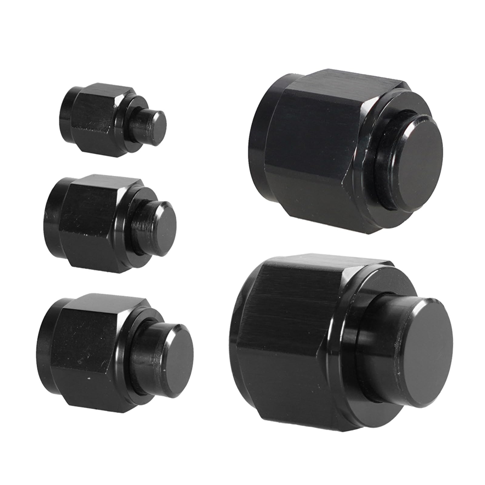 Aluminium Alloy AN4 / AN6 / AN8 / AN10 / AN12 Block Off Cap Male Adapter Fitting Plug