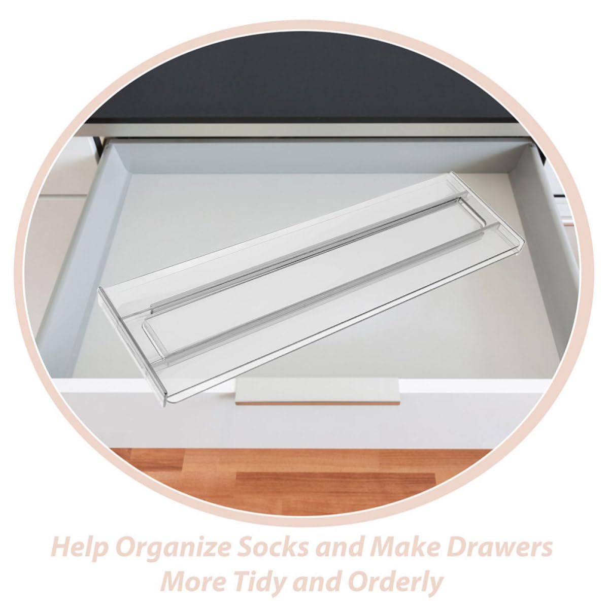 Beaupretty 8 Stück Schubladeneinteiler Organizer aus Ps Verstellbar 27,5 52cm Weiß für Kleidung zur Ordnung in Schrank und Schlafzimmer