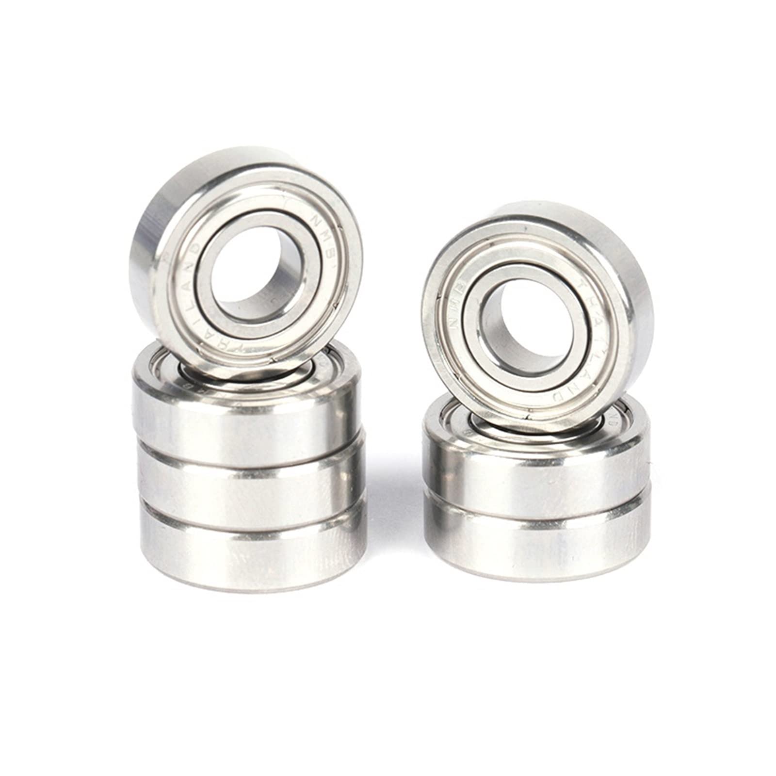 Industrial Bearings 10 roulements à billes en acier inoxydable de haute qualité 7 x 17 x 5 mm. for Ball Bearing Skate Bearings