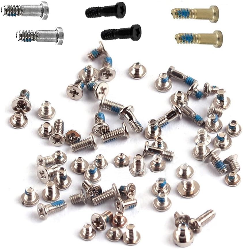 Afeax Compatible Full Screw Set Replacment with Bottom Pentalobe Screws for iPhone 7 Silver/Black/Gold
