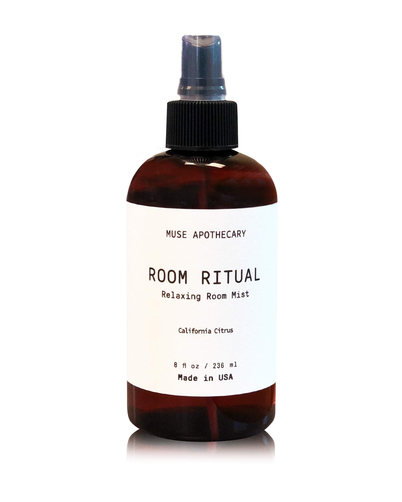 Muse Apothecary Room Ritual - Aromatic and Relaxing Room Mist, 8 oz, Infused with Natural Essential Oils - California Citrus