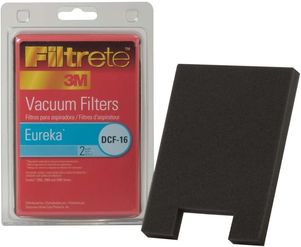 3M Filtrete Eureka DCF-16 Allergen Vacuum Filter - 2 Foam Filters
