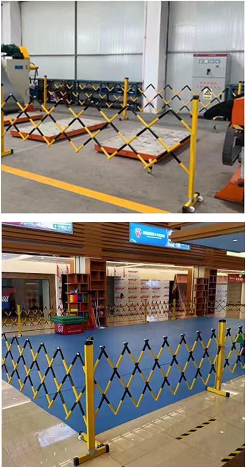 Sistema de barrera plegable retráctil, control de tráfico para una prevención de paso seguro, fácil montaje, duradero, 1,2 m x 2,5 m, ideal para eventos y gestión de seguridad