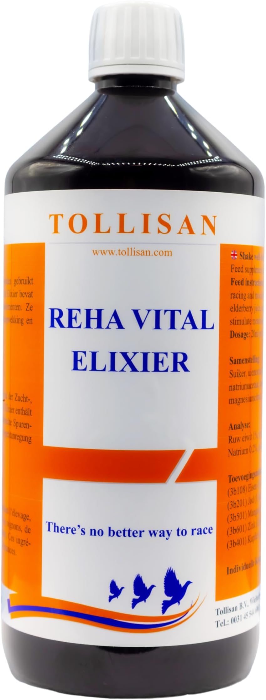 Tollisan Reha-Vital Elixier 1 L, (An ancient and secret recipe from a Belgian pigeon breeder)