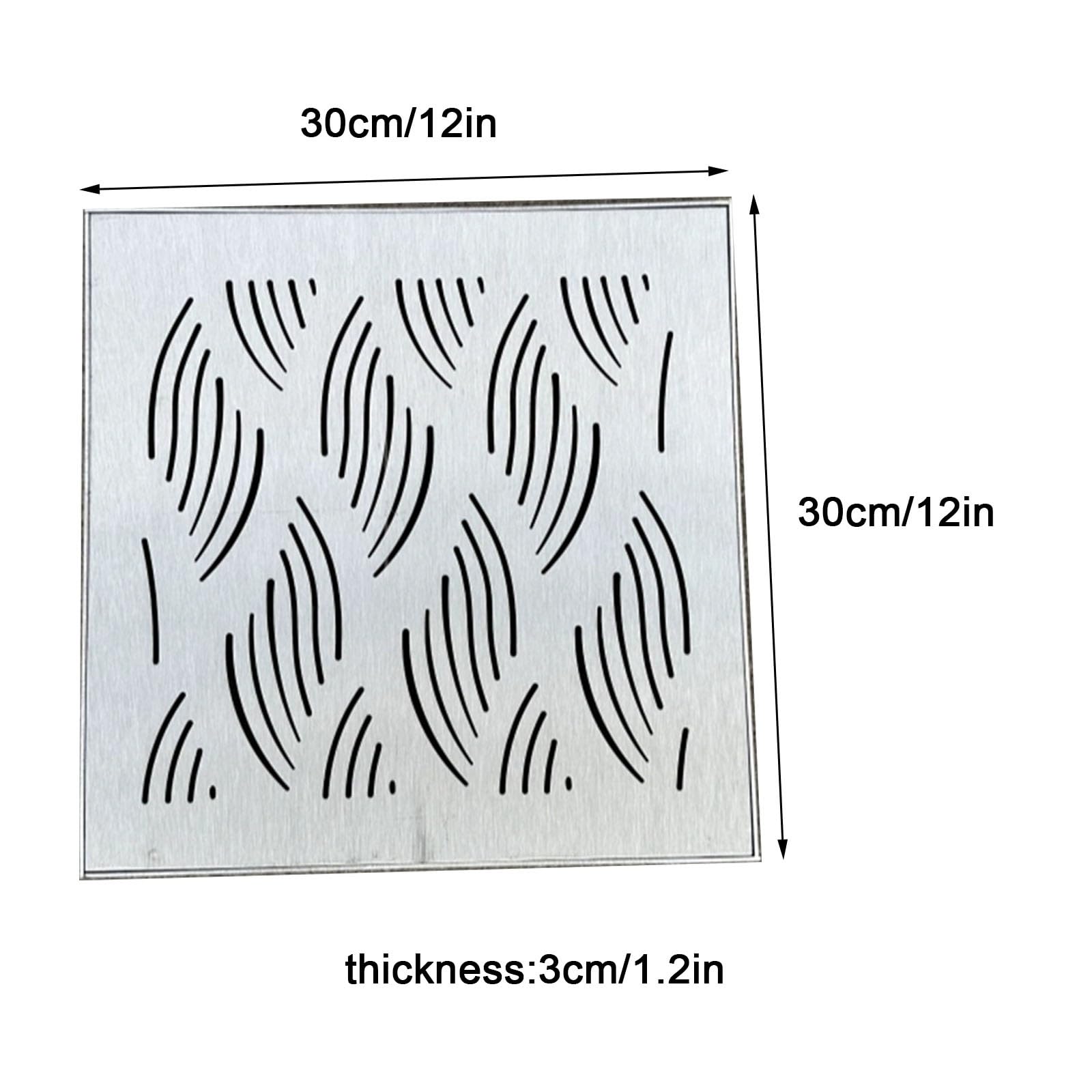 Arqueta 60x60 con Tapa, Rejilla Desague Terraza, Soldadura Fuerte, Adecuada para Patios, Jardines, Calles Peatonales Comerciales(30x30x3cm/12x12x1.2in)
