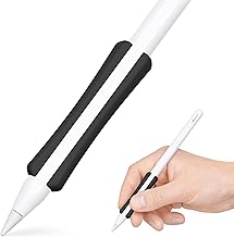 NimbleGrip 2 Premium Silicone Ergonomic Dual Sided Grip Case Holder Comfort Sleeve, Works with Squeeze Double-Tap and Wireless Charging, Compatible with Apple Pencil Pro 2nd Gen and USB-C (Black)