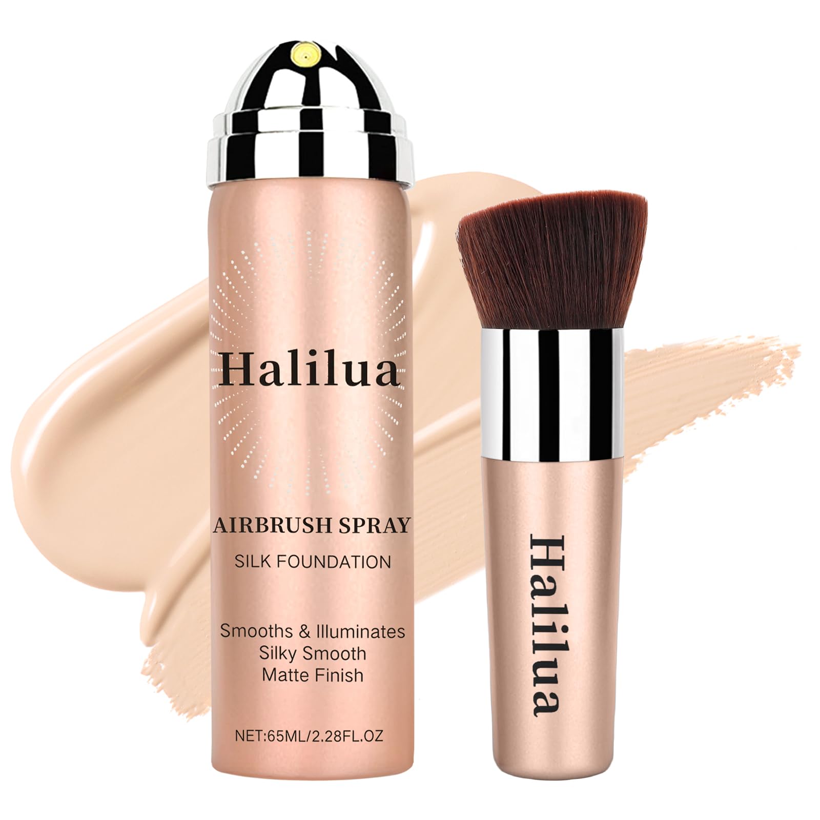 Magic Minerals Airbrush Foundation Makeup,Silk Airbrush Flawless Setting Spray,Foundation for Smooth Radiant Creamy Skin,Breathable Spray Makeup with