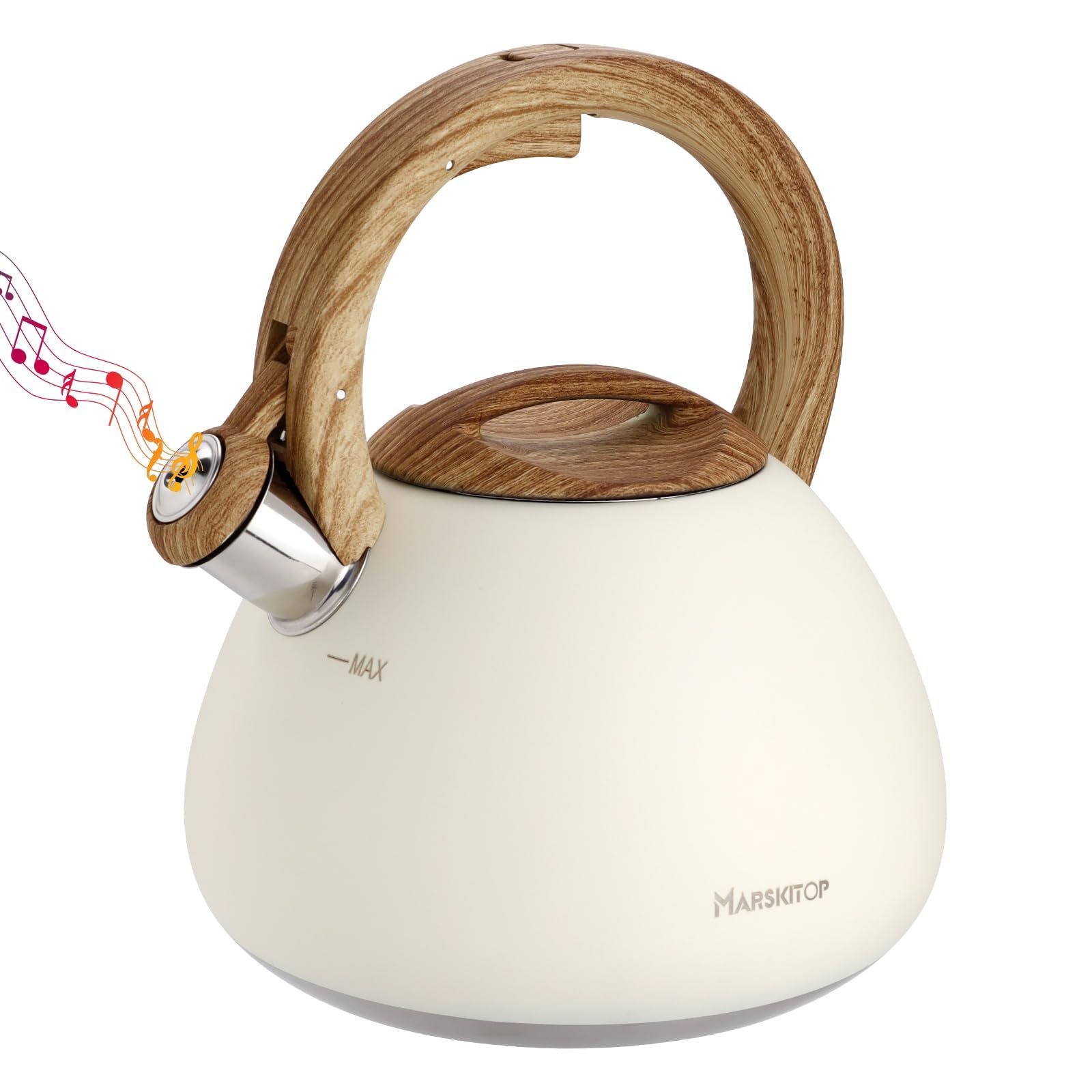 MARSKITOP Tea Kettle, 2.6 Quart Tea Pot for Stove,