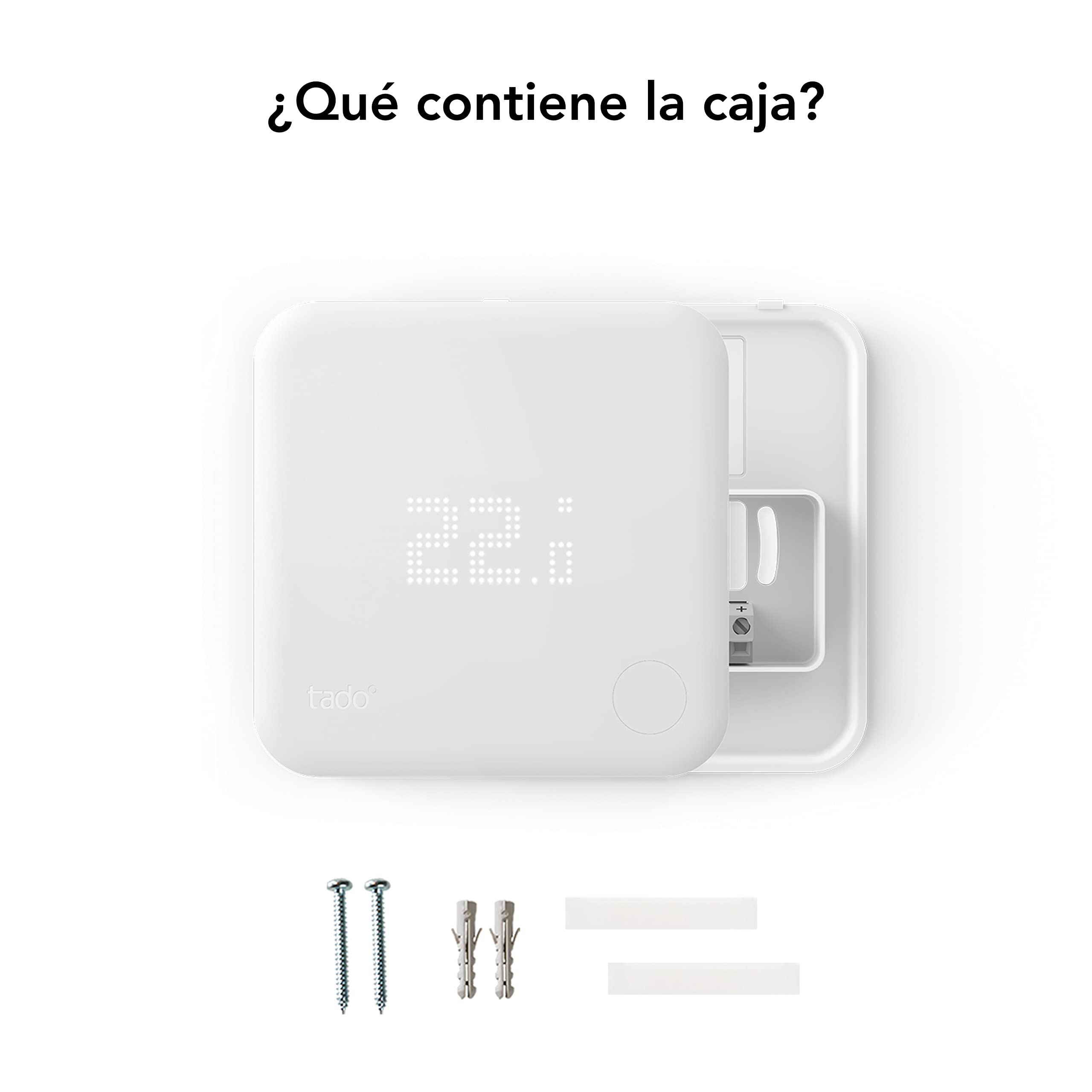 tado° Termostato Inteligente Cableado – Accesorio para control inteligente de calefacción y aire acondicionado en múltiples habitaciones, fácil instalación, wifi, compatible con Siri y Alexa