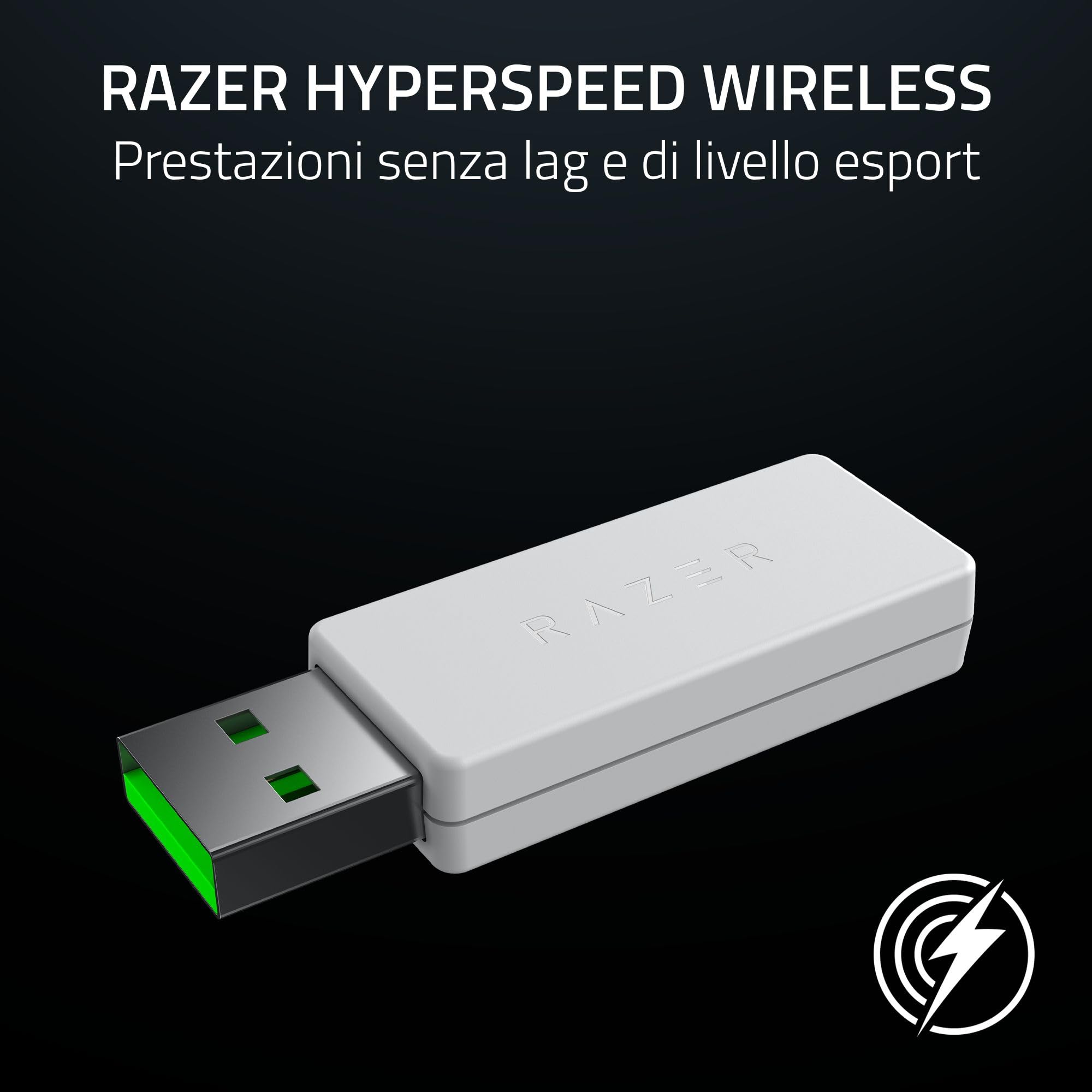 Razer Raiju V3 Pro - Controller wireless per e-sport per PlayStation 5 e PC - 4 pulsanti rimovibili e 2 bumper con impugnatura a artiglio - Stick analogici TMR - Pro HyperTrigger | Bianco